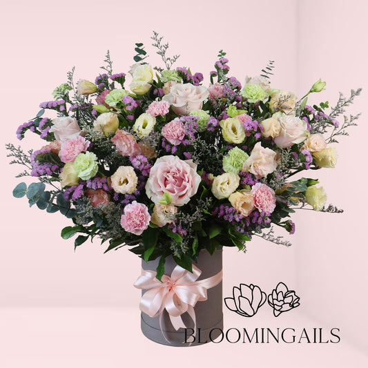 Big Beautiful Blooms in a Cylinder Box