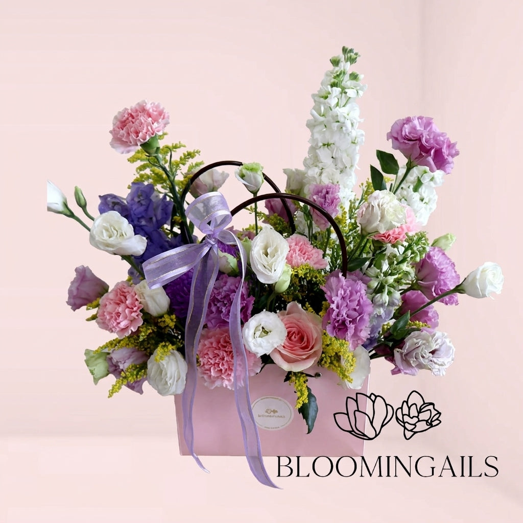 Pretty Pastels Bouquet in Bag