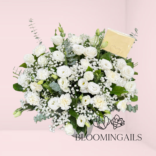 Remember Me Potted White Blooms