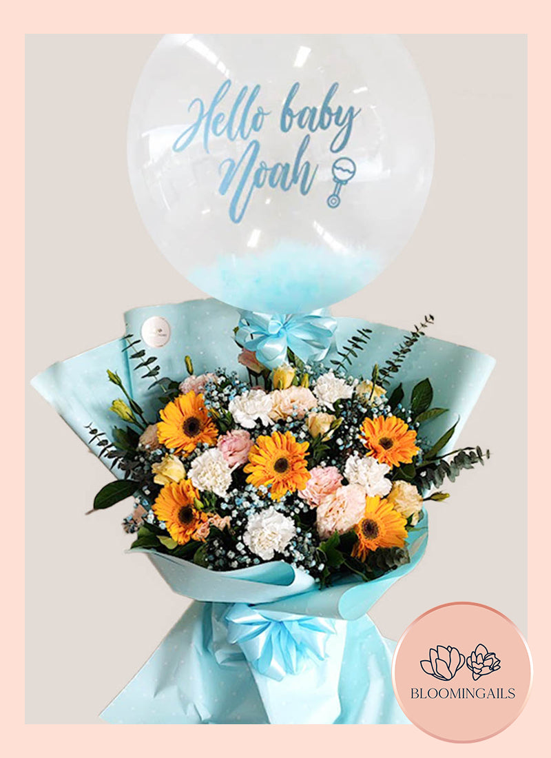 Blue Sunshine Flower Bouquet