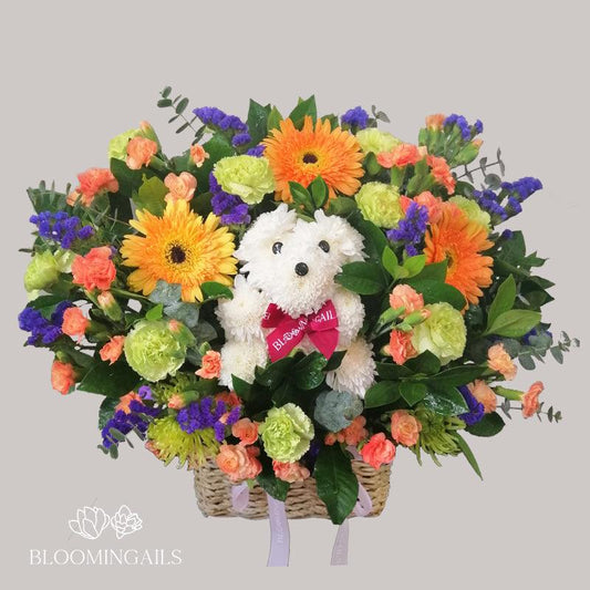 Sir Ivan Puppy Love Basket-Image-1