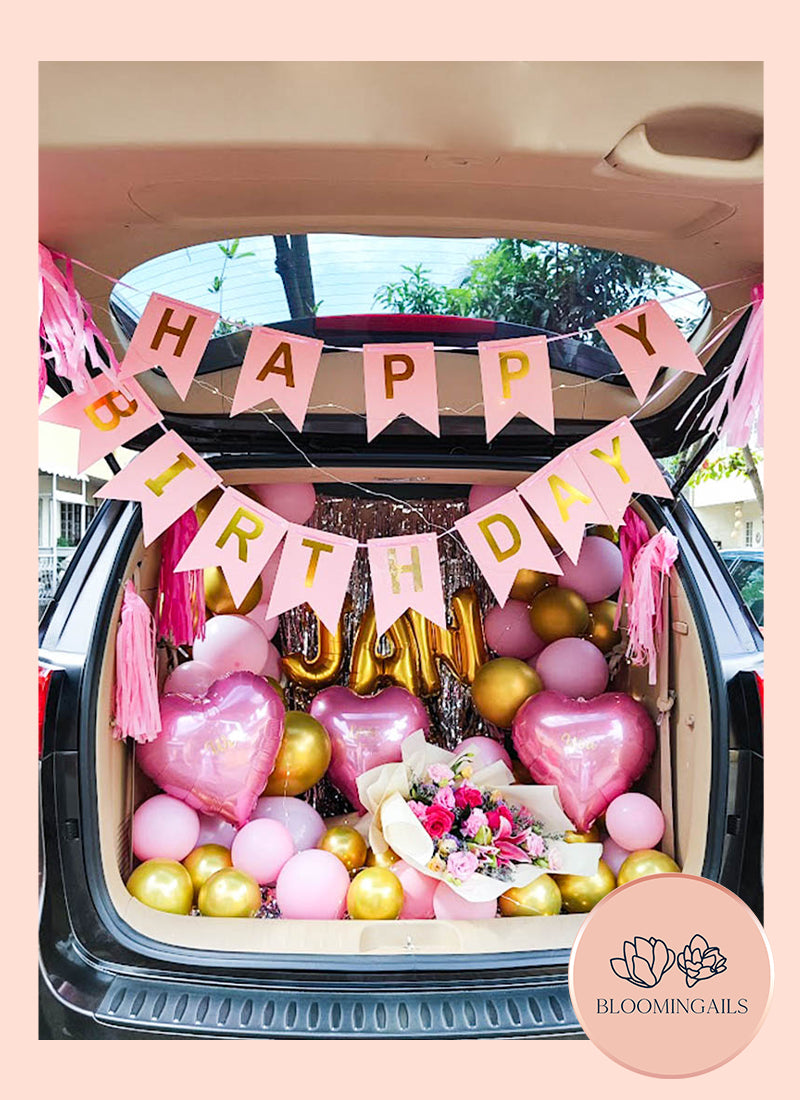 Car Trunk Floral Arrangement Surprise