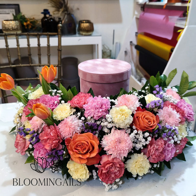 Colorful Blooms Half Wreath