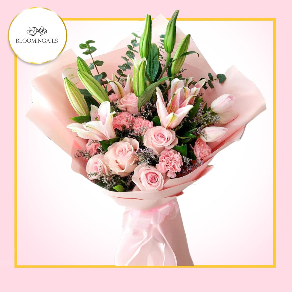 Dreamy Pink Love Bouquet - Bloomingails PH