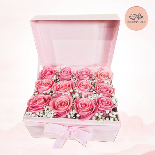Precious Moments Rylie Box - Pink Ecuadorian Roses