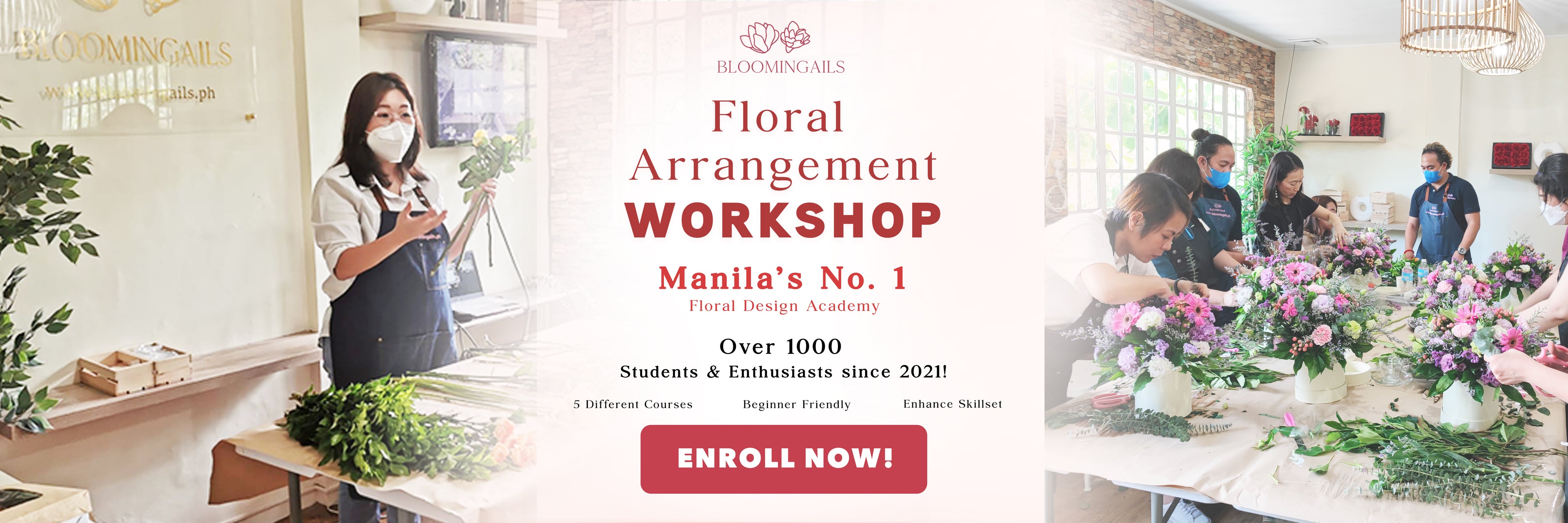 Floral Arrangement Workshop Banner