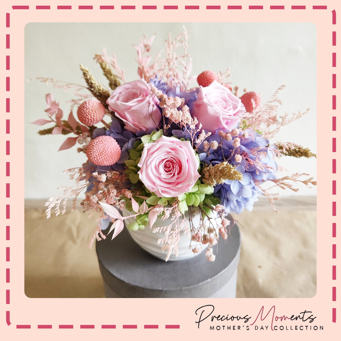 Precious Moments Dried Potted Blooms
