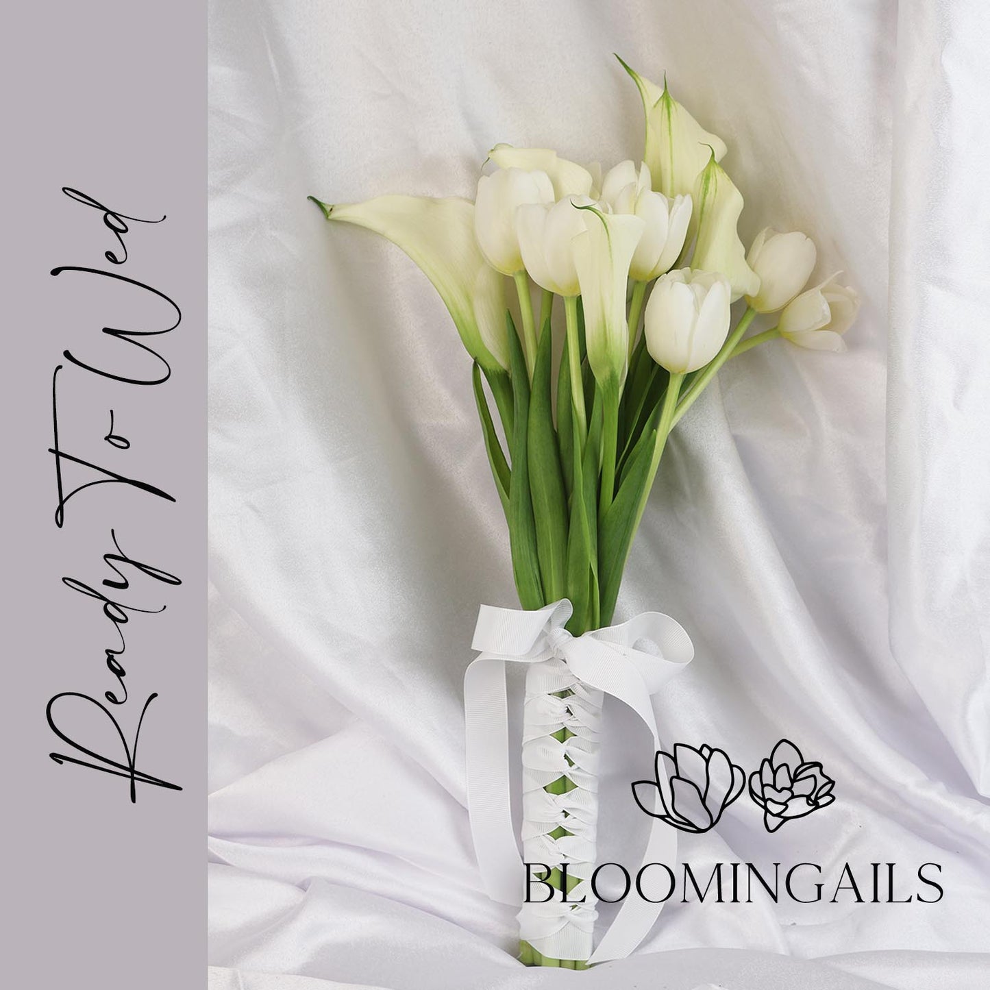 Calla and Tulips Bridal Bouquet
