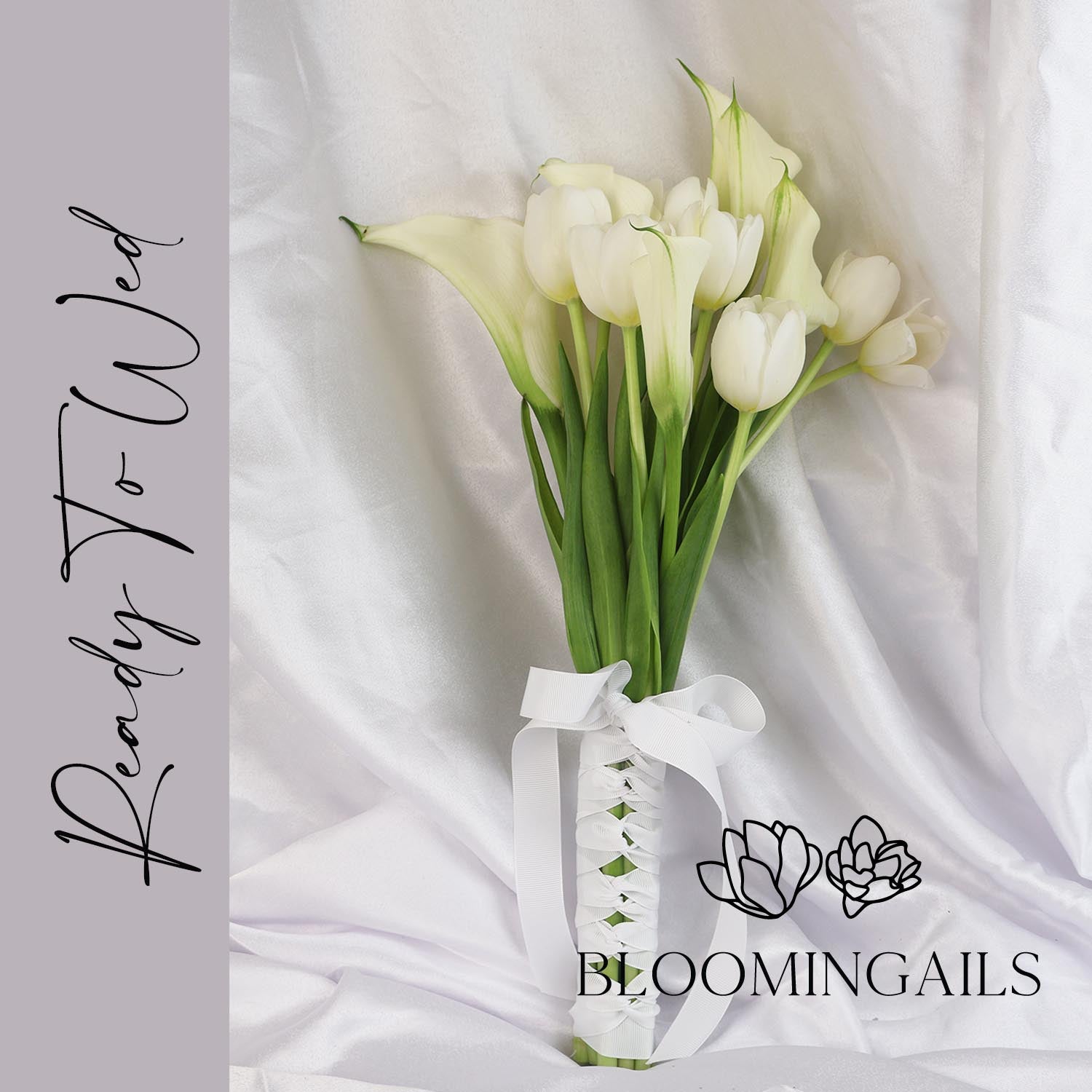 Calla and Tulips Bridal Bouquet