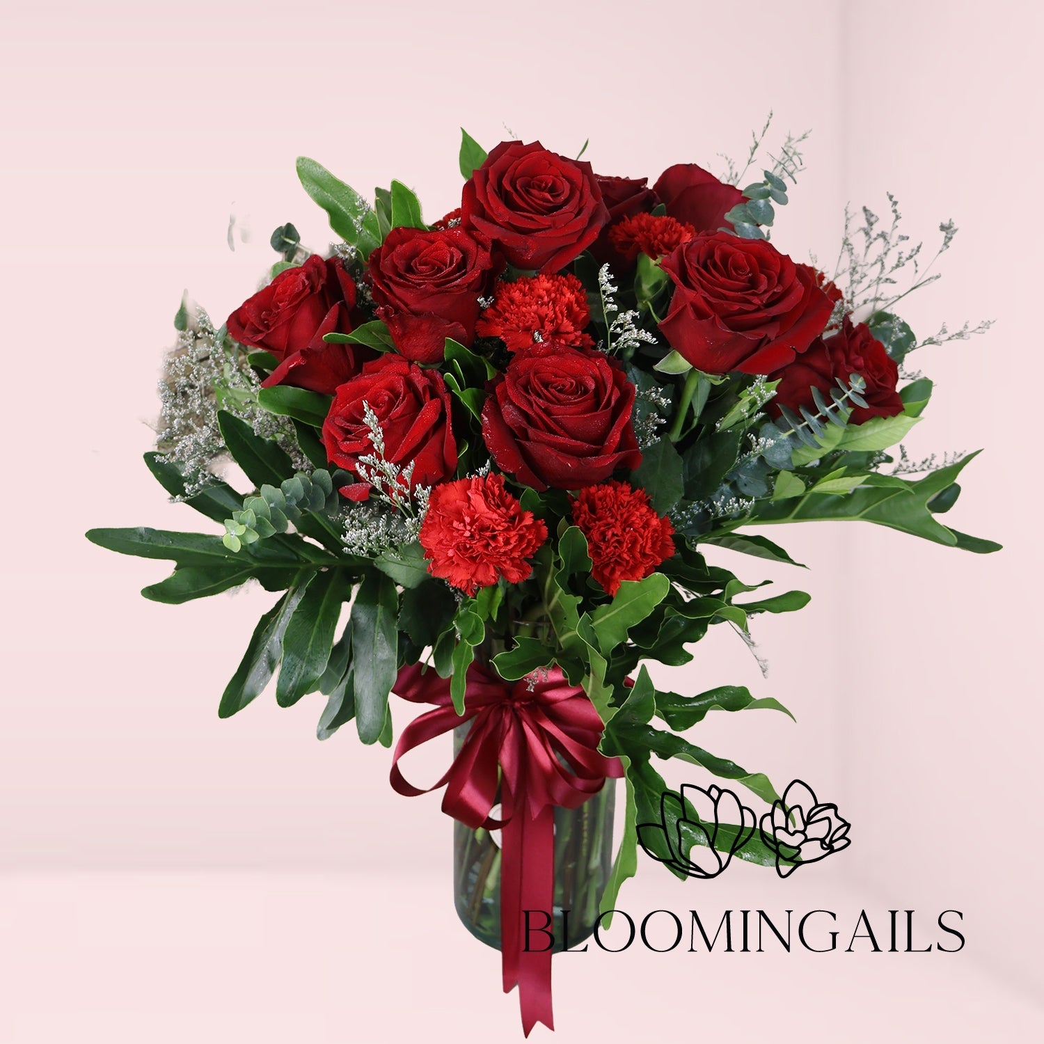 1 Dozen Ecuadorian Roses in Vase | Best Manila Florist – Bloomingailsph