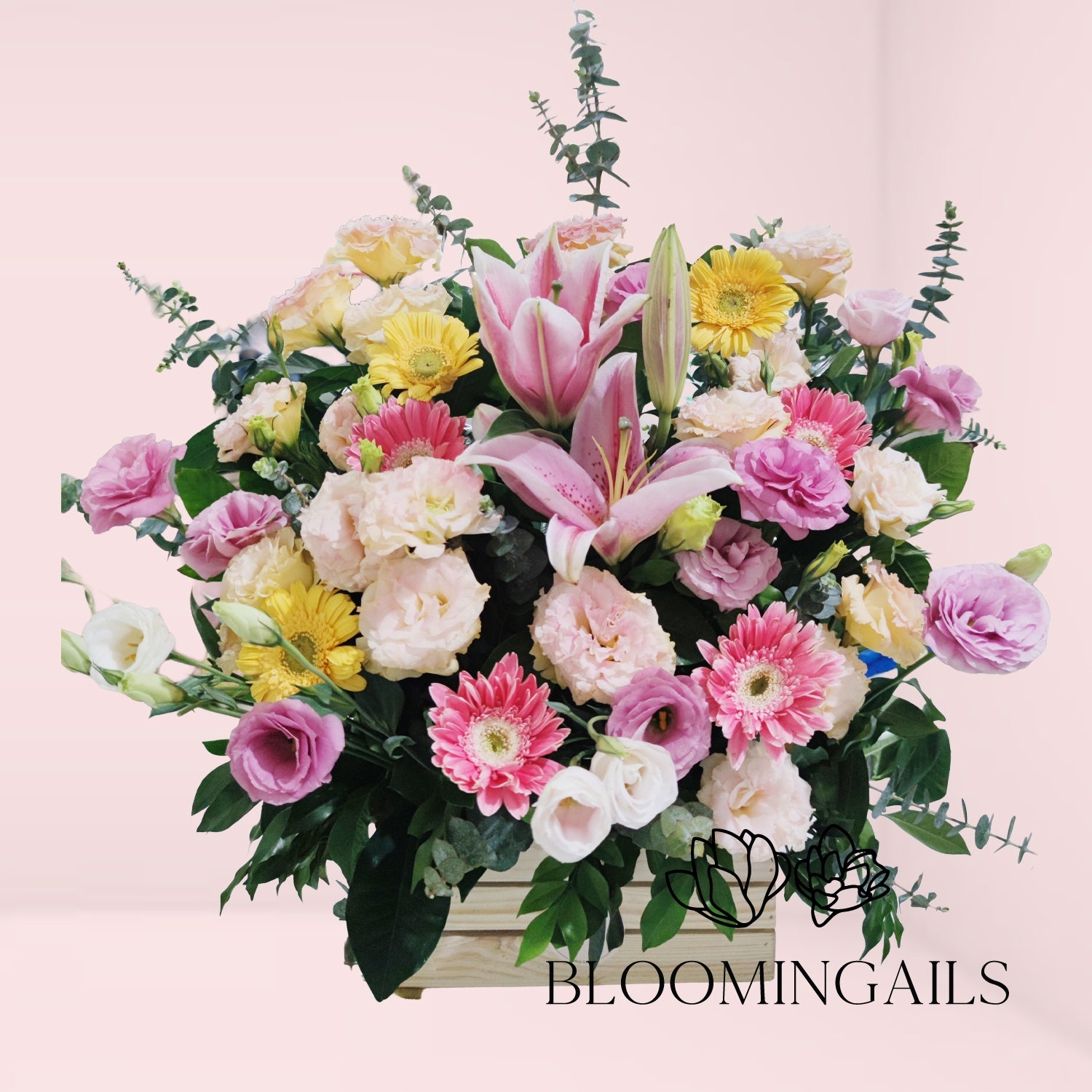 Remember Me Crate Blooms - Pastel