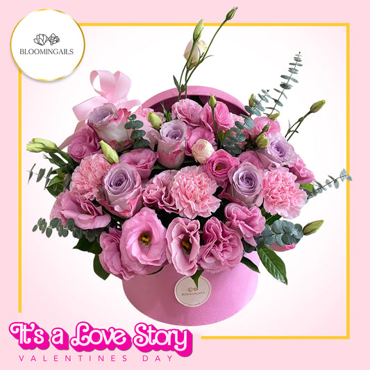 Serendipity Hatbox - Valentine's Day Flowers