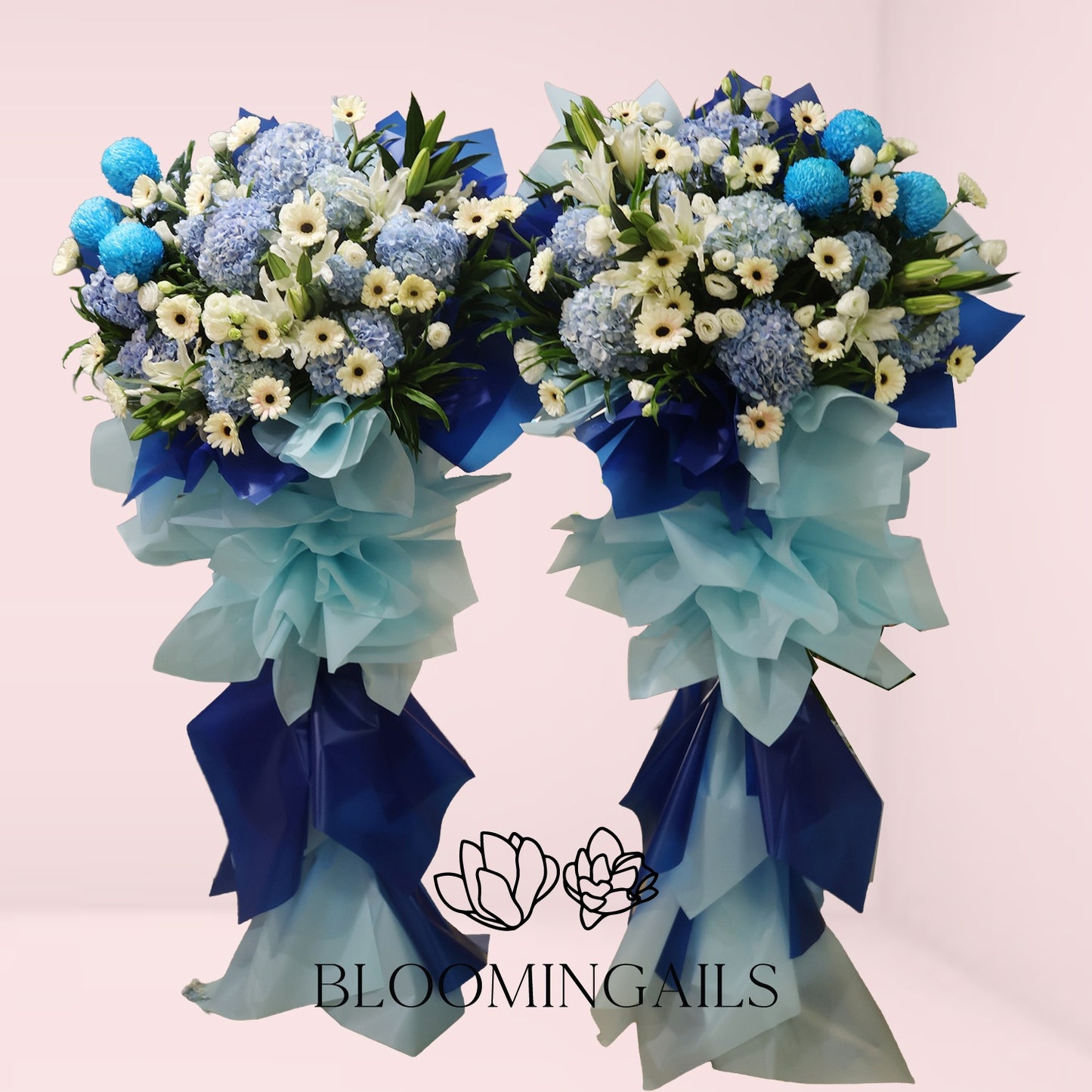 Standing Blue Sympathy Flowers