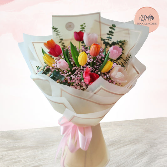 Colorful Tulips Bouquet