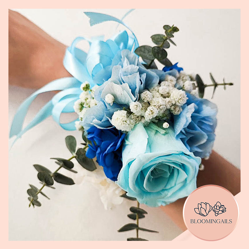 Blue Preserved Corsage Only