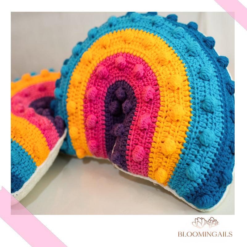 Gothsilyo Hand Crocheted Rainbow Pillow - Bloomingailsph