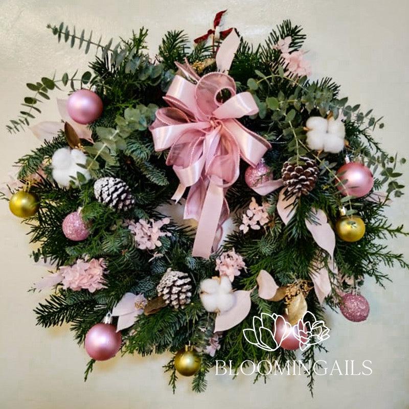 Normandiana Wreath in Pink and Gold - Bloomingailsph
