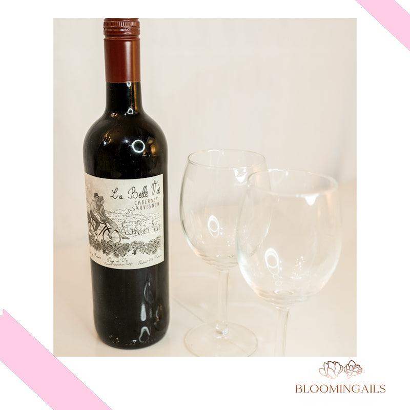 La Belle Vie Red Wine With A Pair of Glasses - Bloomingailsph