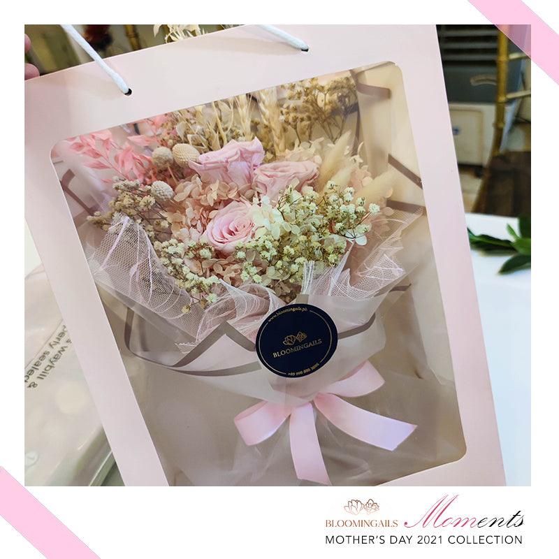 MOMents Dried Pink Tutu Bouquet in Bag - Bloomingailsph