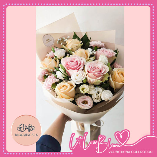 Peaches and Pinks Flower Bouquet - BloomingailsPH